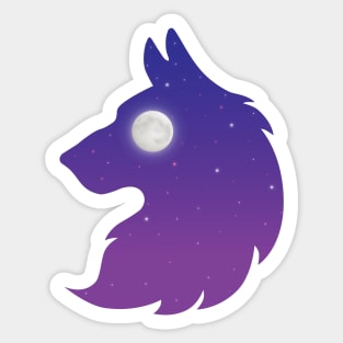 wolf in a dream Sticker